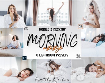 6 Natural BRIGHT AIRY Lightroom Presets, Instagram Bright Feed Blogger Presets / Indoor Bright Light Presets / Bright photo filter