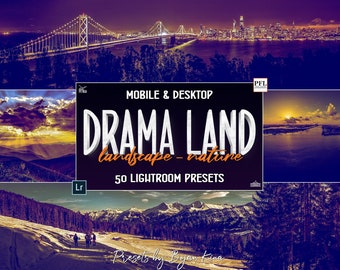 Dramatic Landscape Lightroom Presets, Nature Photography Filters (Mobile & Desktop)