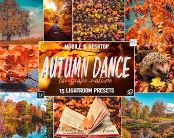 15 Lightroom Presets AUTUMN FALL Presets, Landscape Autumn Presets / Autumn Lightroom Mobile Presets / Autumn filters / Warm preset