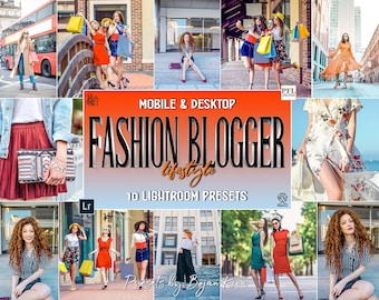 Fashion Blogger Lightroom Presets, Mobile & Desktop, Vibrant Summer Filters