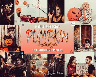 10 Lightroom Presets PUMPKIN Fall Color Presets, Instagram Presets for Halloween / Holiday Presets / Fall Presets / Halloween Presets