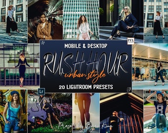 20 URBAN Moody Lightroom Presets, City Presets / Street Style Presets / Urban filters / Moody Presets / Influencer Blogger Presets