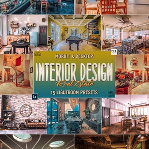 15 Real Estate INTERIOR DESIGN HDR Lightroom Presets, Desktop & Lightroom Mobile Presets, Interior Presets, Home Presets, Real Estate filter