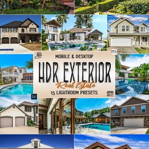 15 EXTERIOR Real Estate Lightroom Presets for Desktop & Mobile, Home Preset / Blogger Photo Filters / Exterior Presets / Hdr Presets