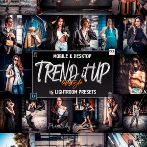 15 FASHION Lightroom Presets, Vibrant Moody Preset for Bloggers / Fashion Preset for Instagram / Influencer Fashion Photo filters
