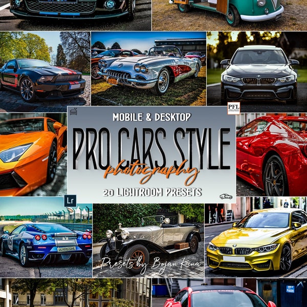 20 Cars Preset, Mobile & Desktop Lightroom Presets / Automotive Presets / Vehicle presets / Mobile Presets for Car Photography