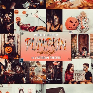 10 Lightroom Presets PUMPKIN Fall Color Presets, Instagram Presets for Halloween / Holiday Presets / Fall Presets / Halloween Presets