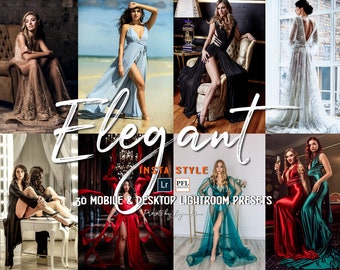 30 ELEGANT BLOGGER Lightroom Presets, Aesthetic Influencer Presets / Instagram preset moody influencer fashion filter style preset