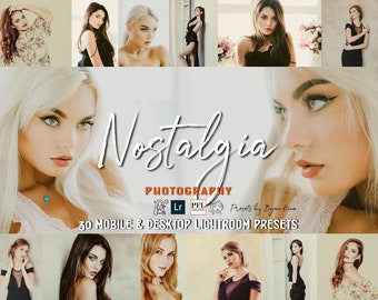Nostalgia Portrait Lightroom Presets | Face, Skin Tone Retouch (Mobile & Desktop)