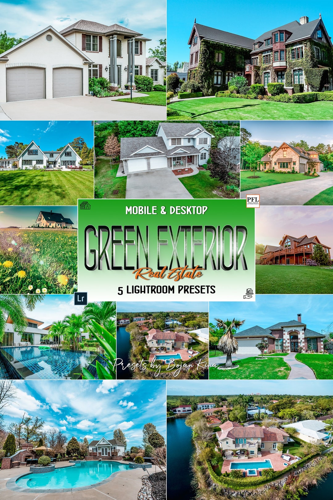 Fresh Look at Real Estate Green Exterior Lightroom Presets Mobile Desktop