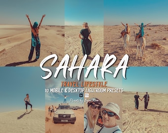 10 DESERT Lightroom Presets, Travel Instagram filter for desert landscape / SAHARA Desert Presets / Travel Blogger Presets Lightroom