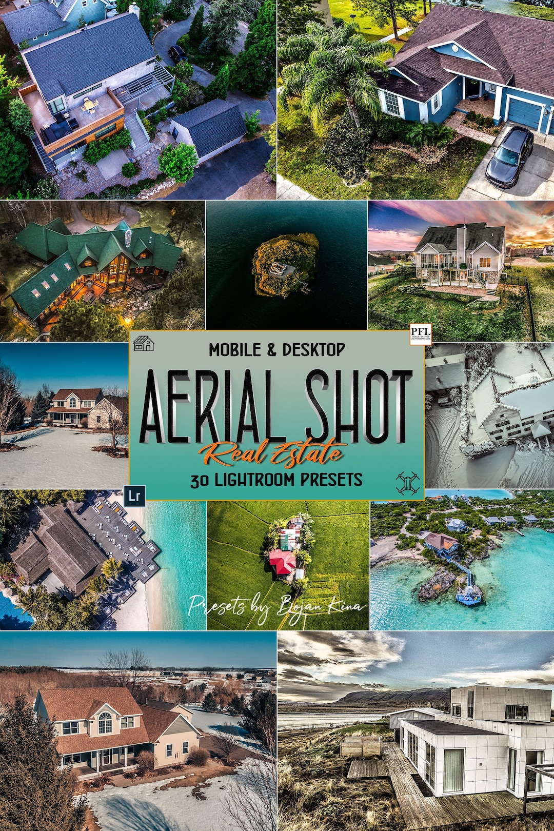 Aerial Real Estate Photography Lightroom Presets (30 Mobile & Desktop ...