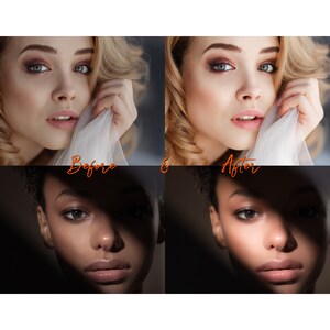 70 PORTRAIT PRO Lightroom Mobile and Desktop Presets, Portrait Presets / Bright Face Beauty Vibrant Selfie Makeup Retouch Clean Matte image 4