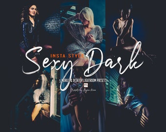 Dark Boudoir Lightroom Presets, Sexy Instagram Filters (Mobile & Desktop)