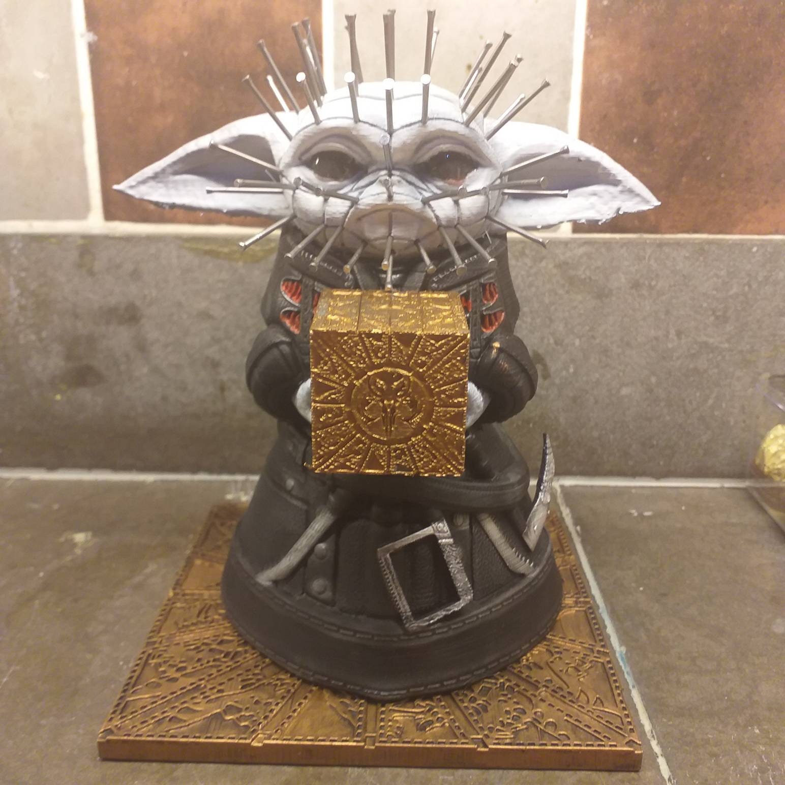 Hellraiser Pinhead Baby Yoda Mashup Mit Basis 2 Tage Etsy