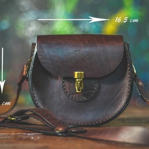 Bolso bandolera pequeño para mujer, Monedero de piel para móvil, Minibolso bandolera, Bolso de hombro, Bolso de diario, Bolso de sillín de piel auténtica