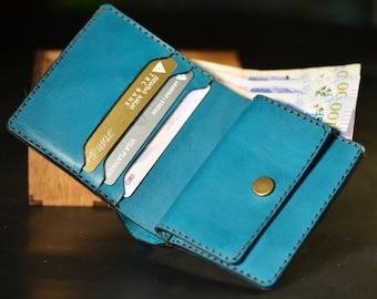 Leather Credit Card and Cash Holder Minimalist Leather Credit - Etsy