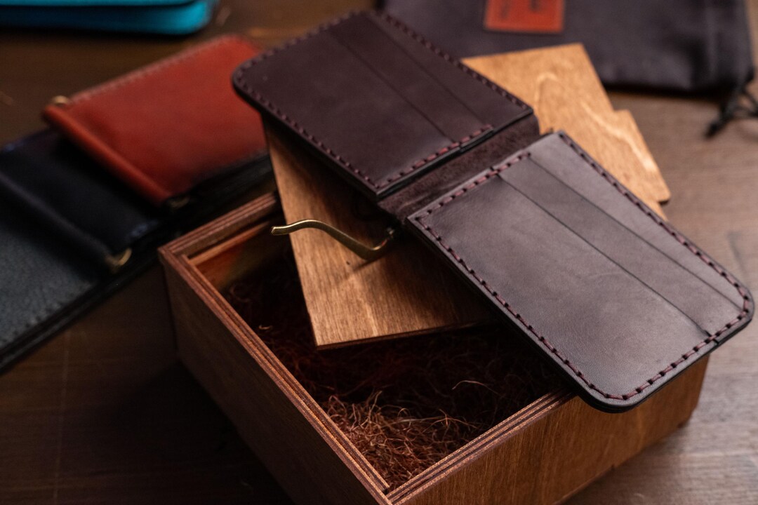 Geldklammer-Brieftasche für Männer, Vordertasche mit Geldklammer