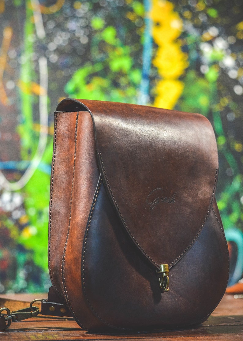 Brown Leather Backpack for Women Vintage Leather Rucksack Etsy