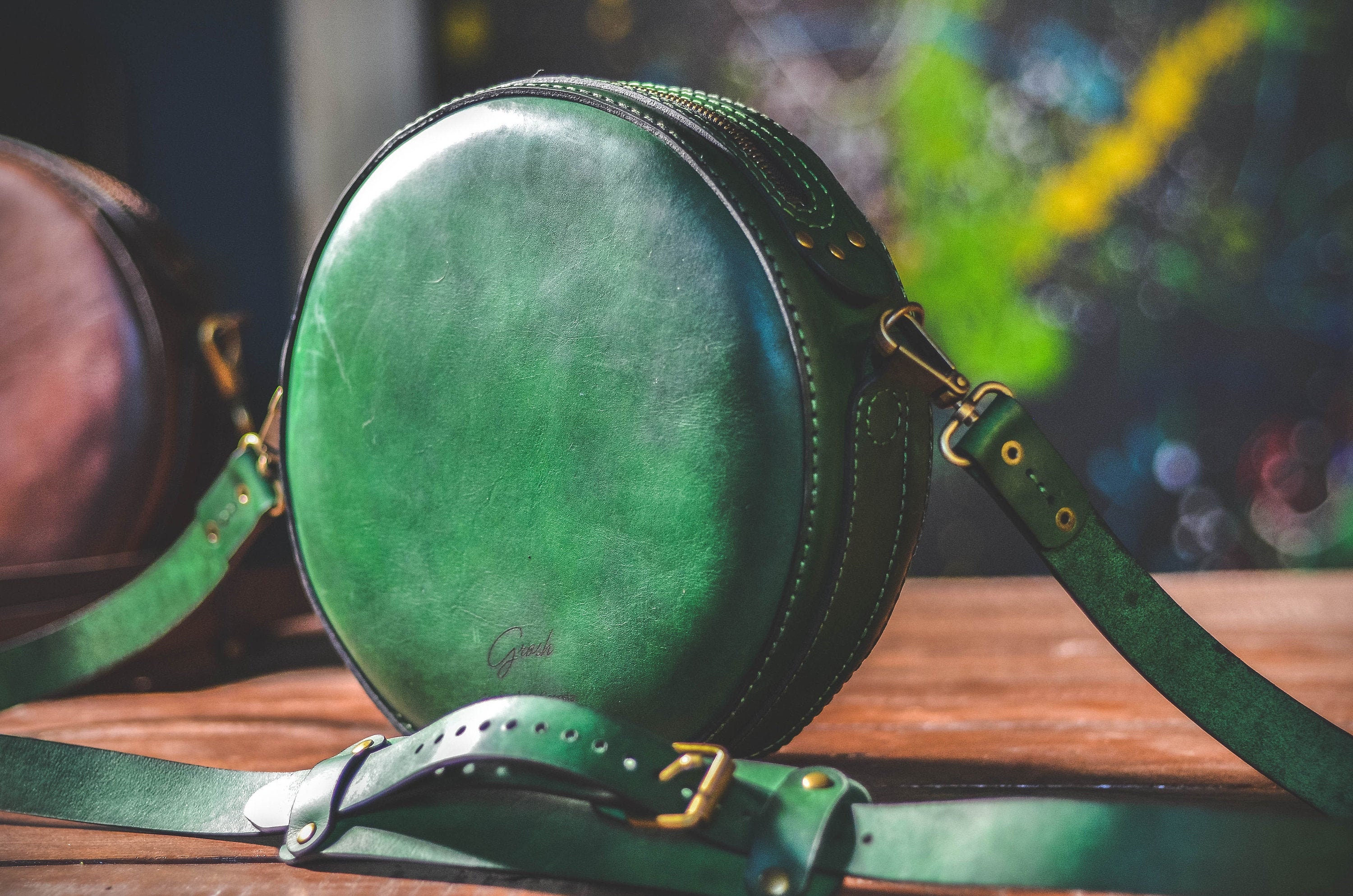 Green round bag clearance