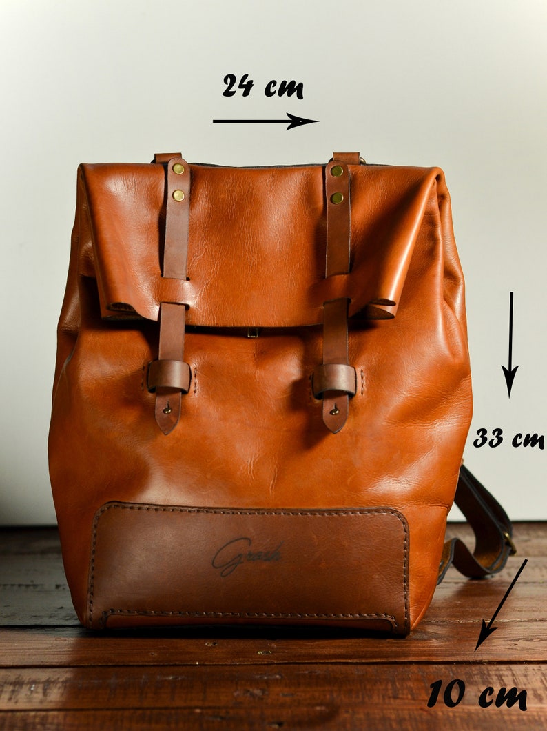 Women Leather Backpack Rucksack Brown Leather Backpack for Etsy