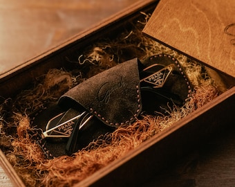 Personalized Suede Sunglasses Case: Hand-stitched Eyewear Pouch