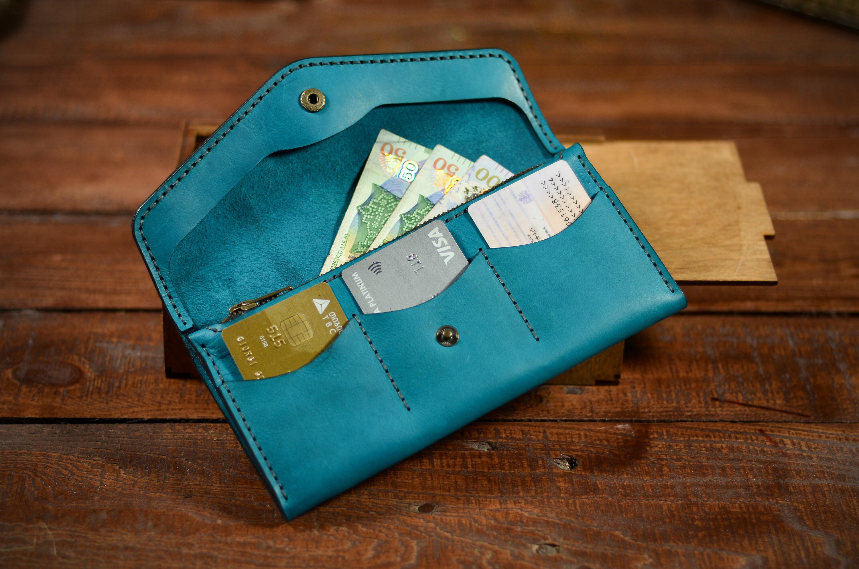 Engraved cash envelope wallet for women personalized Etsy