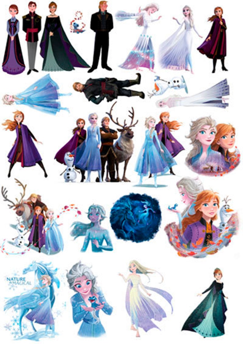 frozen 2 collection of stickers with transparent background etsy