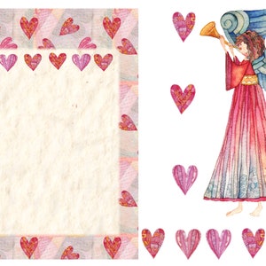 Download digitale scaricabile, Illustrazione Angel con tromba. Clip Art per bigliettini di auguri , cartoline, inviti, invito .