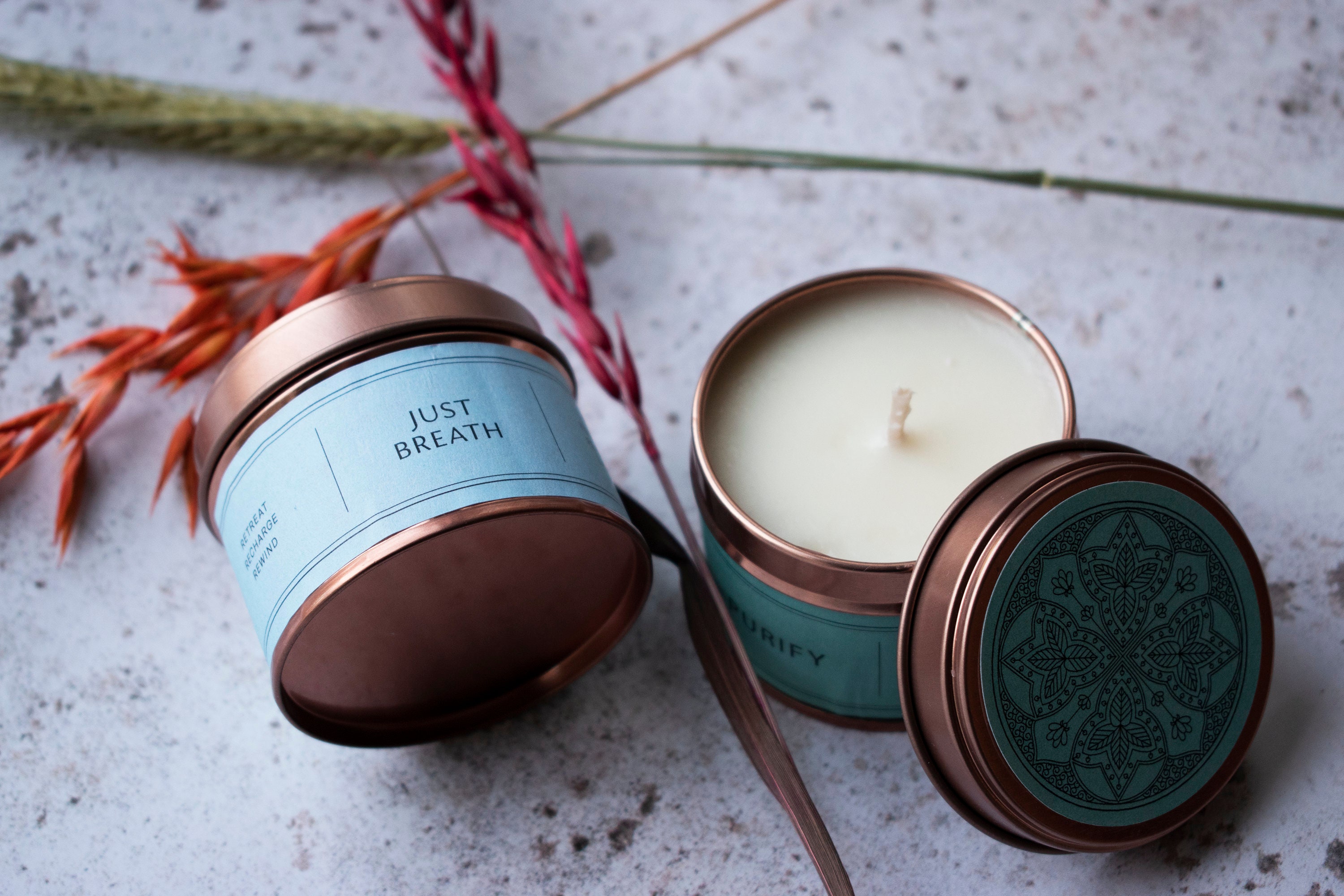 Bundle Aromatherapy Candle JUST BREATHE & Etsy