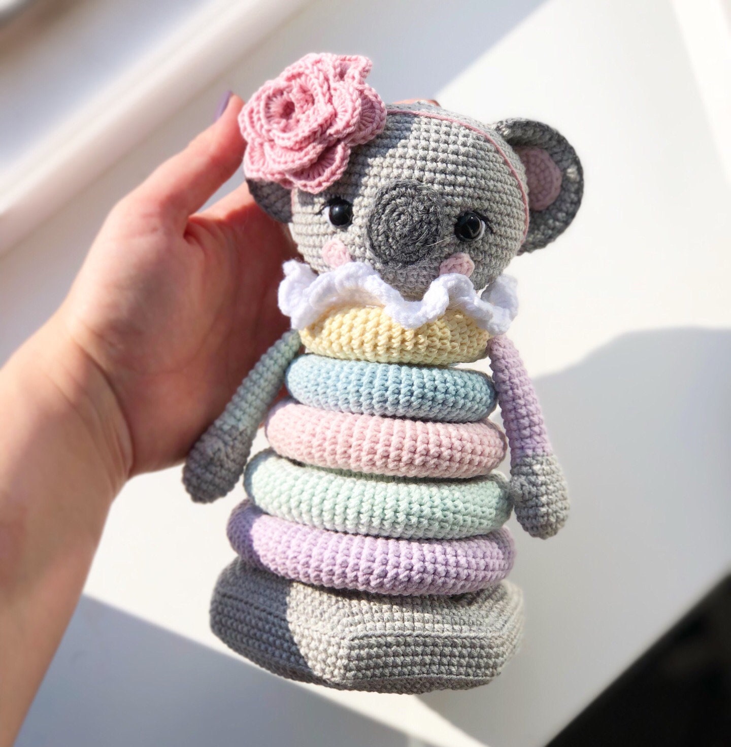 Stacking Toy Koala crochet toy for kids montessori toys Etsy