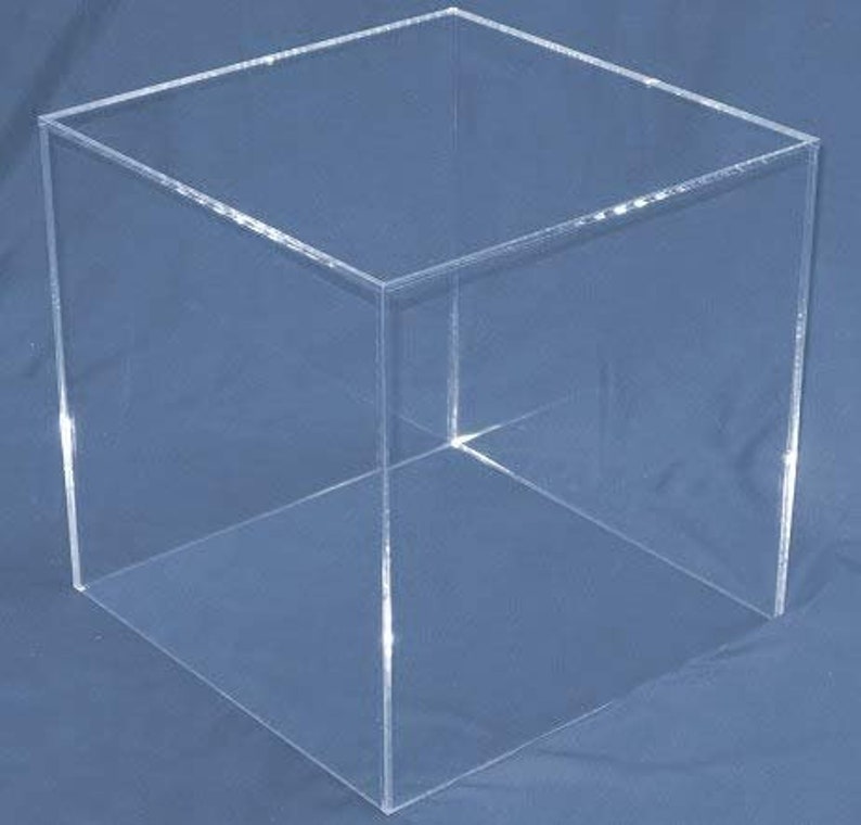 Clear Large Square Acrylic Display Cube, 18 Inch Etsy