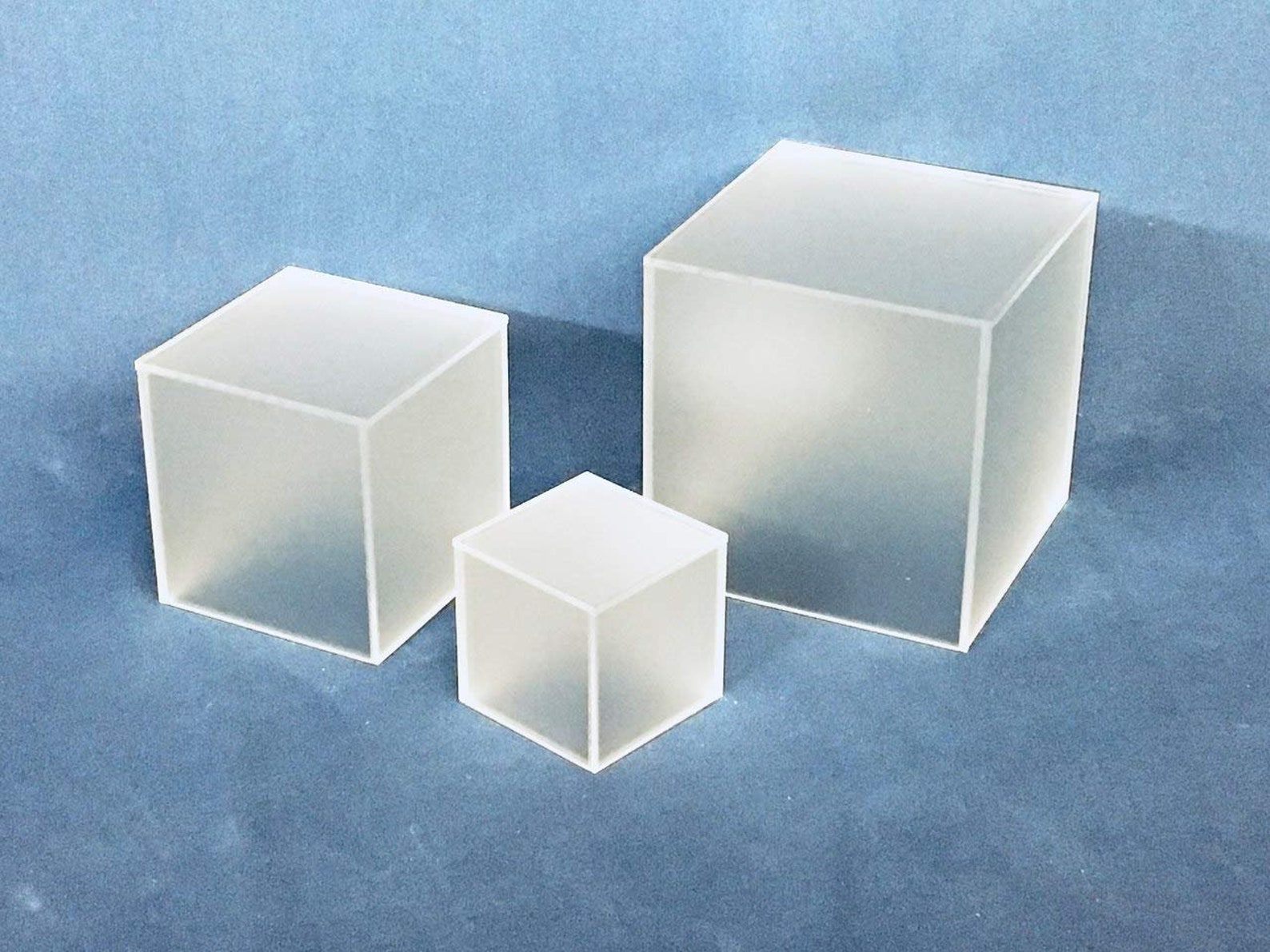 Clear Stands Economy Cubes - Frosted Square Cube 4 Inch, Case of 8 - Etsy