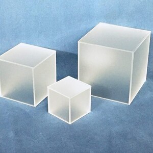 Clear Stands Economy Cubes - Frosted Square Cube 4 Inch, Case of 8 - Etsy
