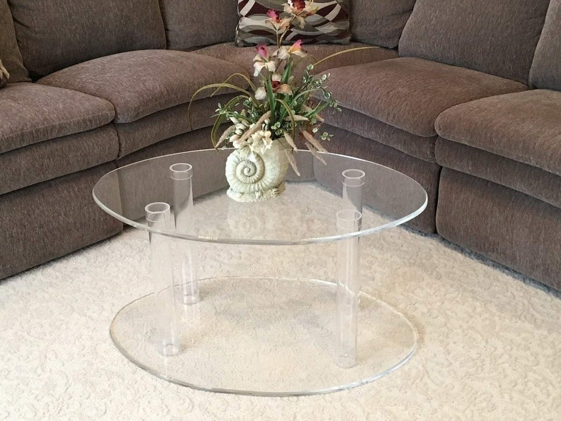 Clear Lucite Coffee Table Etsy