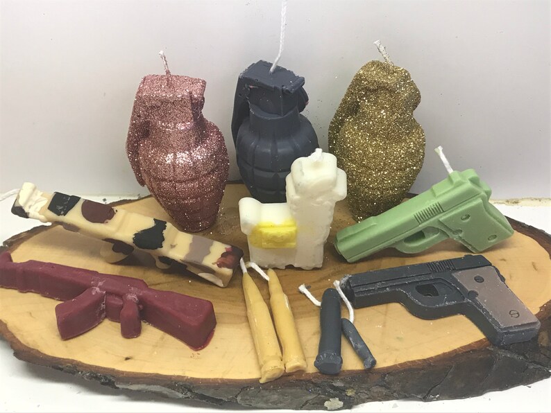 Pistol Birthday Candles Gun Candles Rifle Candles Loot Etsy