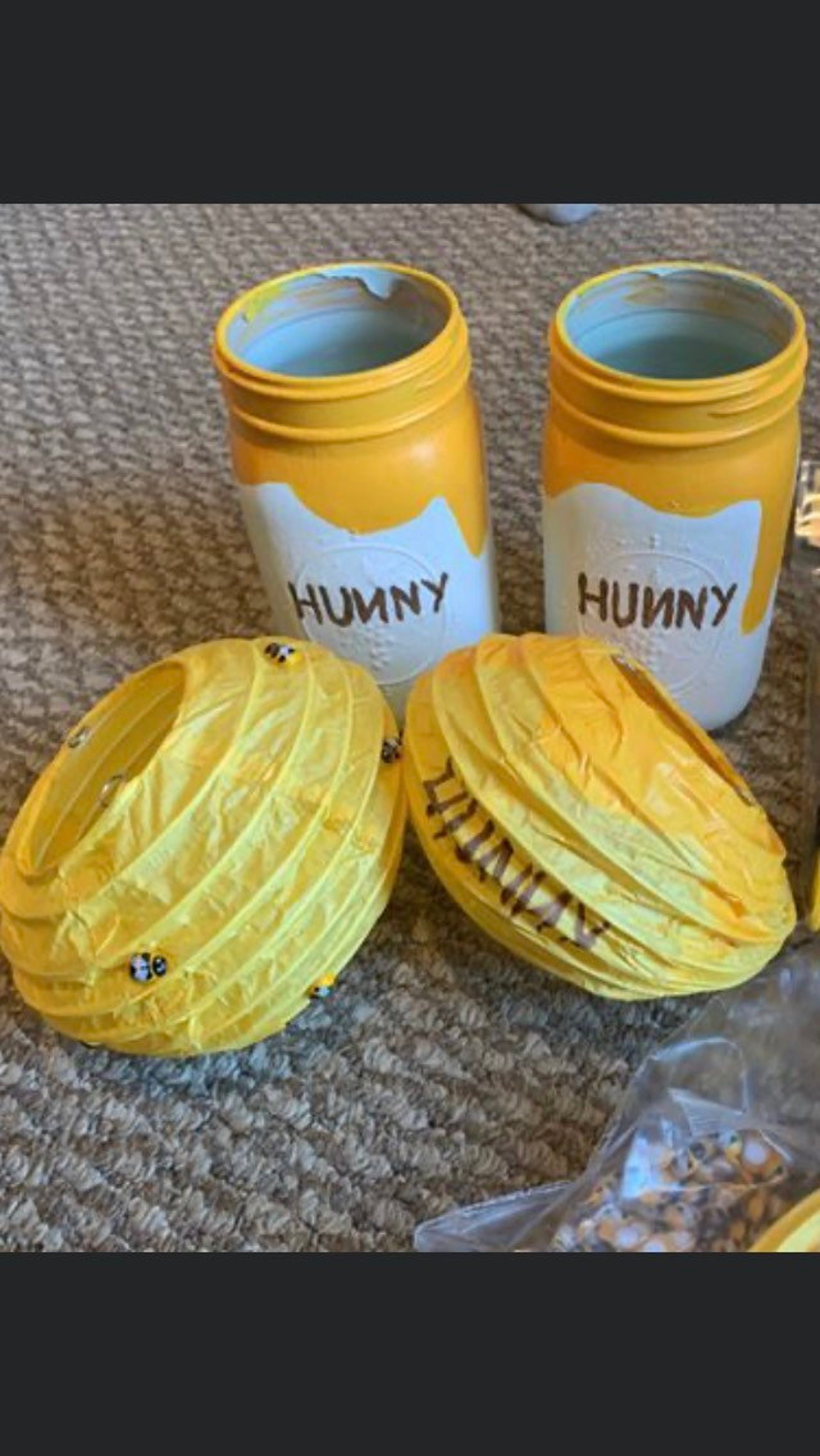 Honey Pot Centerpiece Beehive Centerpiece Hunny Mason Jars Etsy