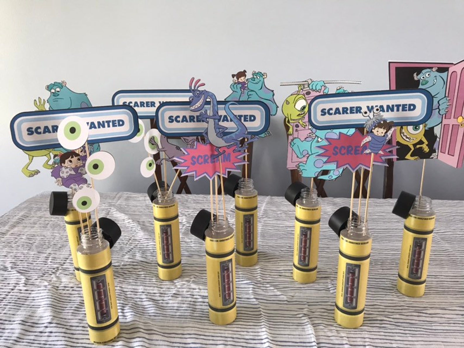 Canister Centerpiece Scare Canister Centerpieces Halloween Etsy