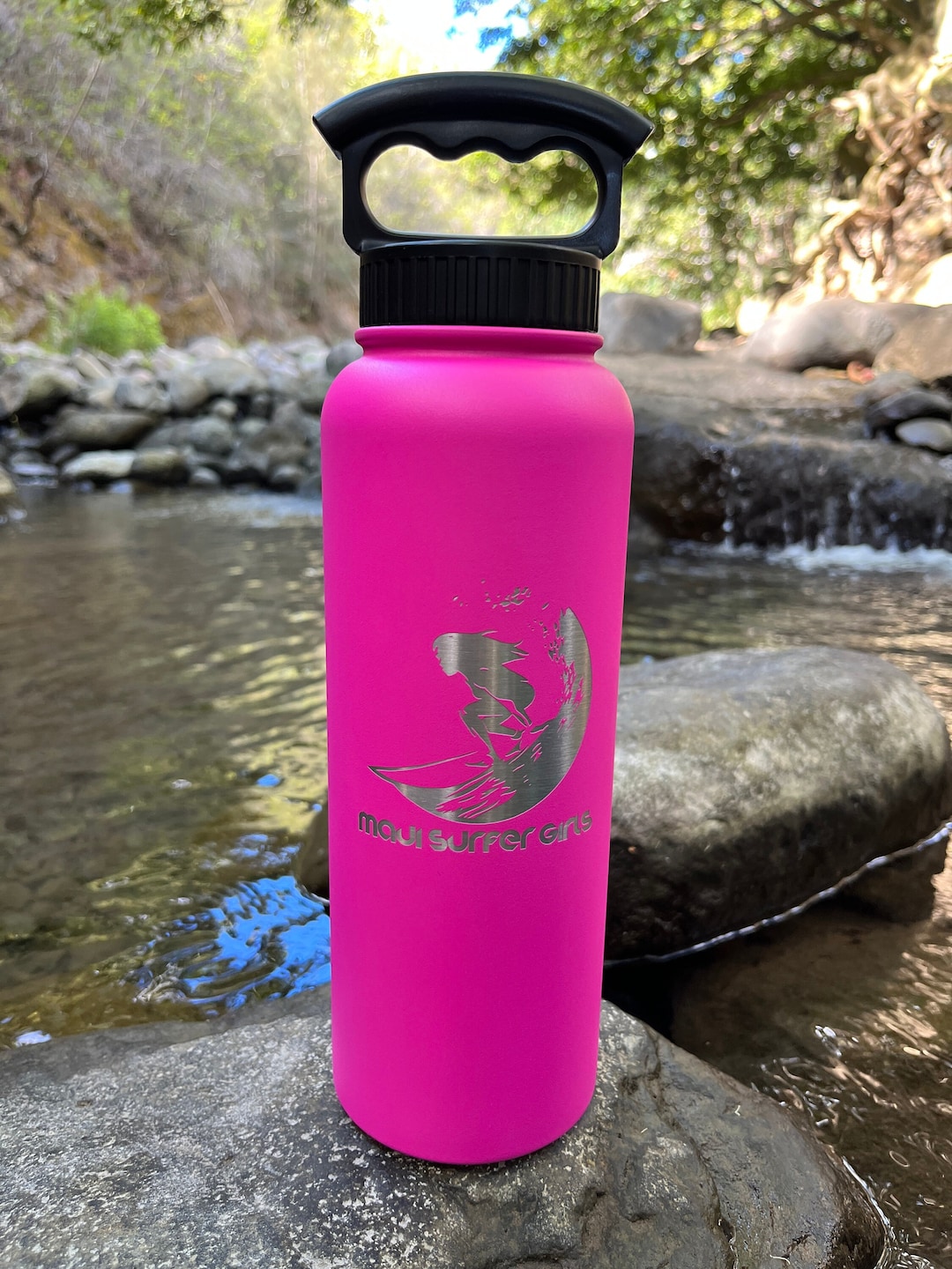 Hot Pink Water Bottle Wide Mouth 40 Oz MSG Barrel Etched Etsy — free download