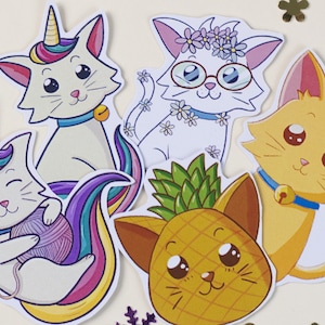 Adesivi per gatti Kawaii - Adesivi per l'agenda - Adesivi per gattini