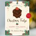 Editable Christmas Gift Tags, Chocolate Fudge, Holiday Candy Homemade ...