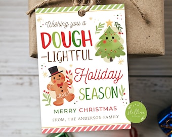 Christmas Gift Tags Hope Your Holiday is Dough lightful Printable Christmas Gift Tags Hope Your Holiday is Dough lightful Printable