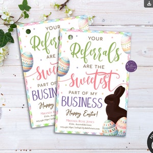 Bewerkbare cadeaukaartjes voor paasmakelaars, u en verwijzingen Liefste deel van mijn bedrijf, Agent Marketing Pop By Tag, Afdrukbare Candy Chocolate Tag