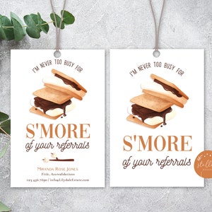 S'MORES 不動産ポップタグ、紹介ありがとうございます、Smore 紹介、夏の不動産タグ、不動産マーケティング 即時ダウンロード