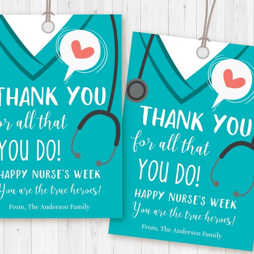 Nurse Appreciation Week Itinerary Template Heart Medical Etsy