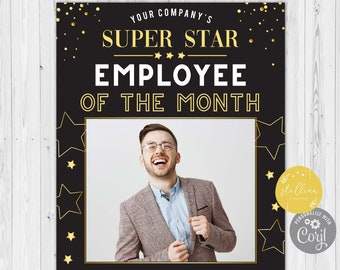 EDITABLE Employee of the Month Printable, Office Printable, Boss ...