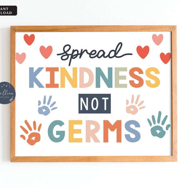 Spread Kindness Not Germs Svg Etsy