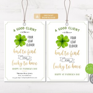 St Patricks Day Pop-By Tag, Client Appreciation, Thank You For Your Referral, St Pattys Day,Realtor Pop By, Real Estate Marketing, Editable