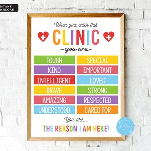When you Enter This Clinic Sign Printable School Health Office Poster Pediatric Clinic Decor Printable, Health Room Custom School Nurse Gift