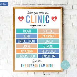 Printable School Health Office Poster Pediatric Clinic Decor Printable, Health Room When you Enter This Clinic Sign Custom School Nurse Gift